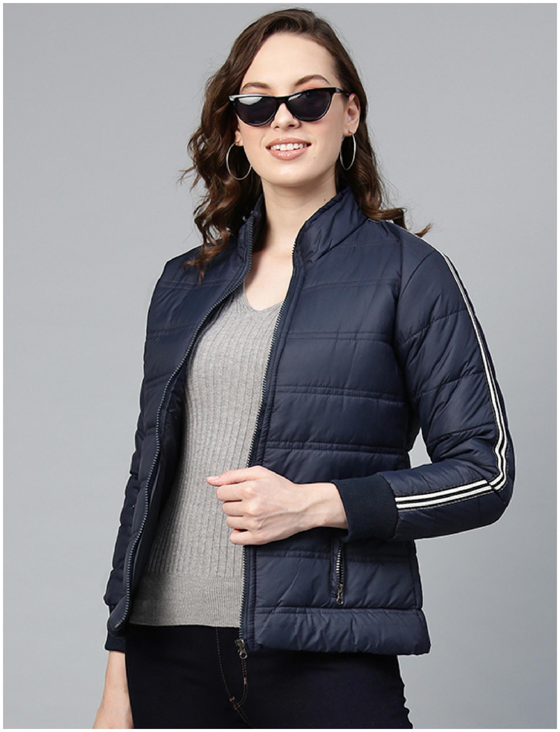 

VOXATI Women Solid Puffer Jacket - Blue