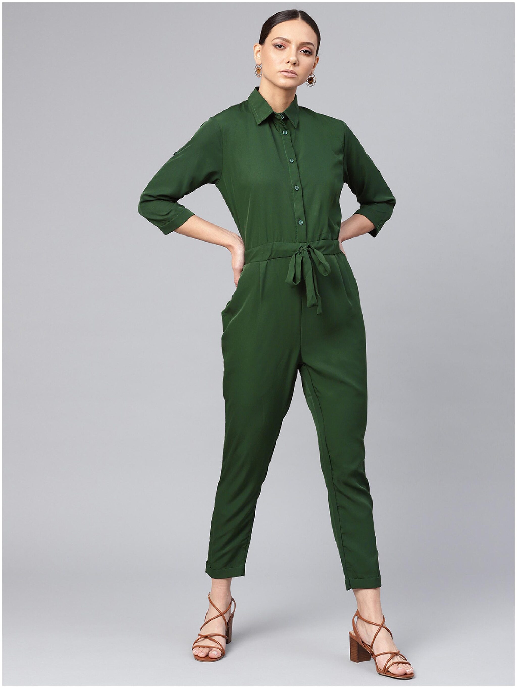

VOXATI Solid Jumpsuit - Green