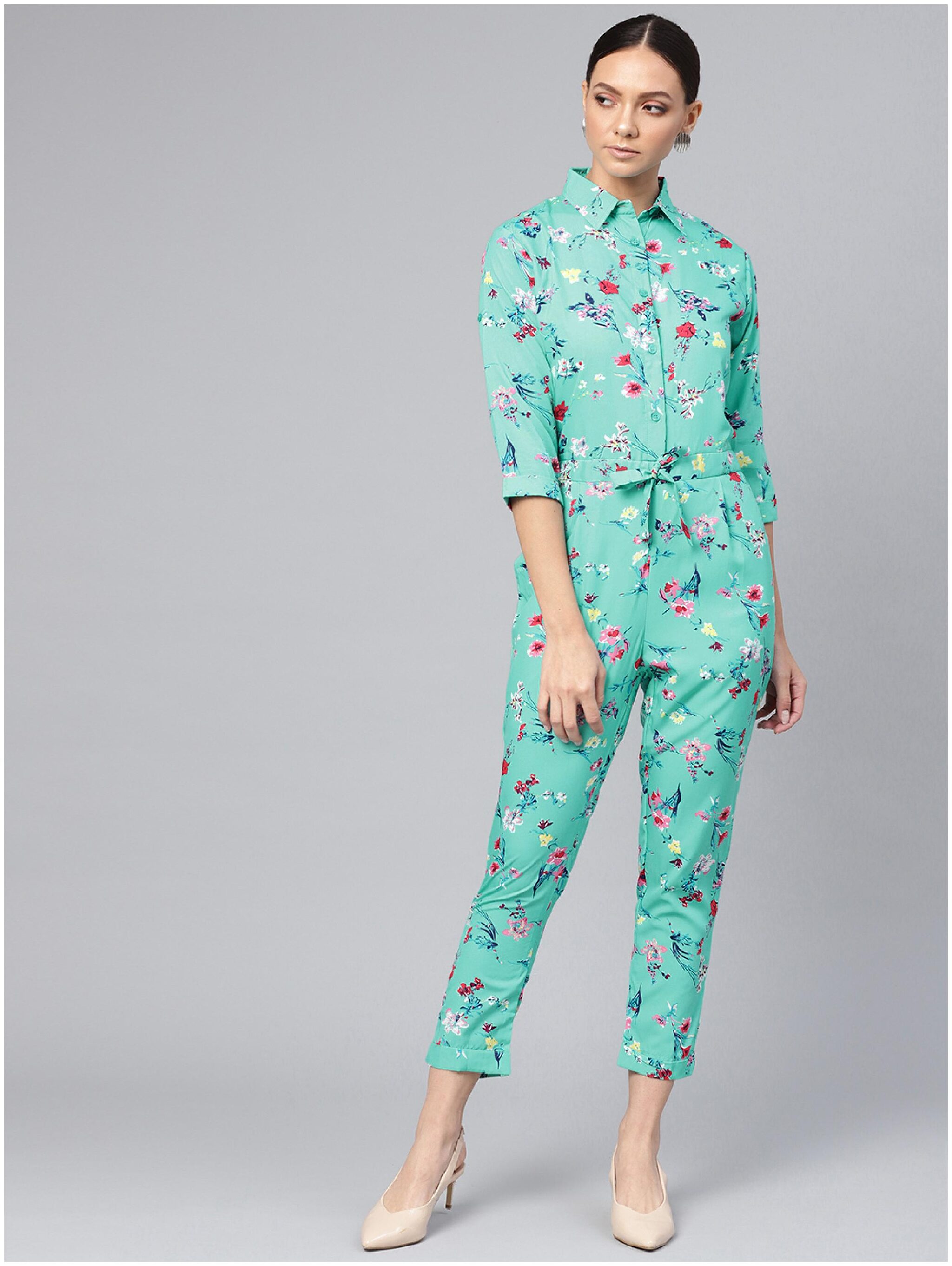 

VOXATI Floral Jumpsuit - Green