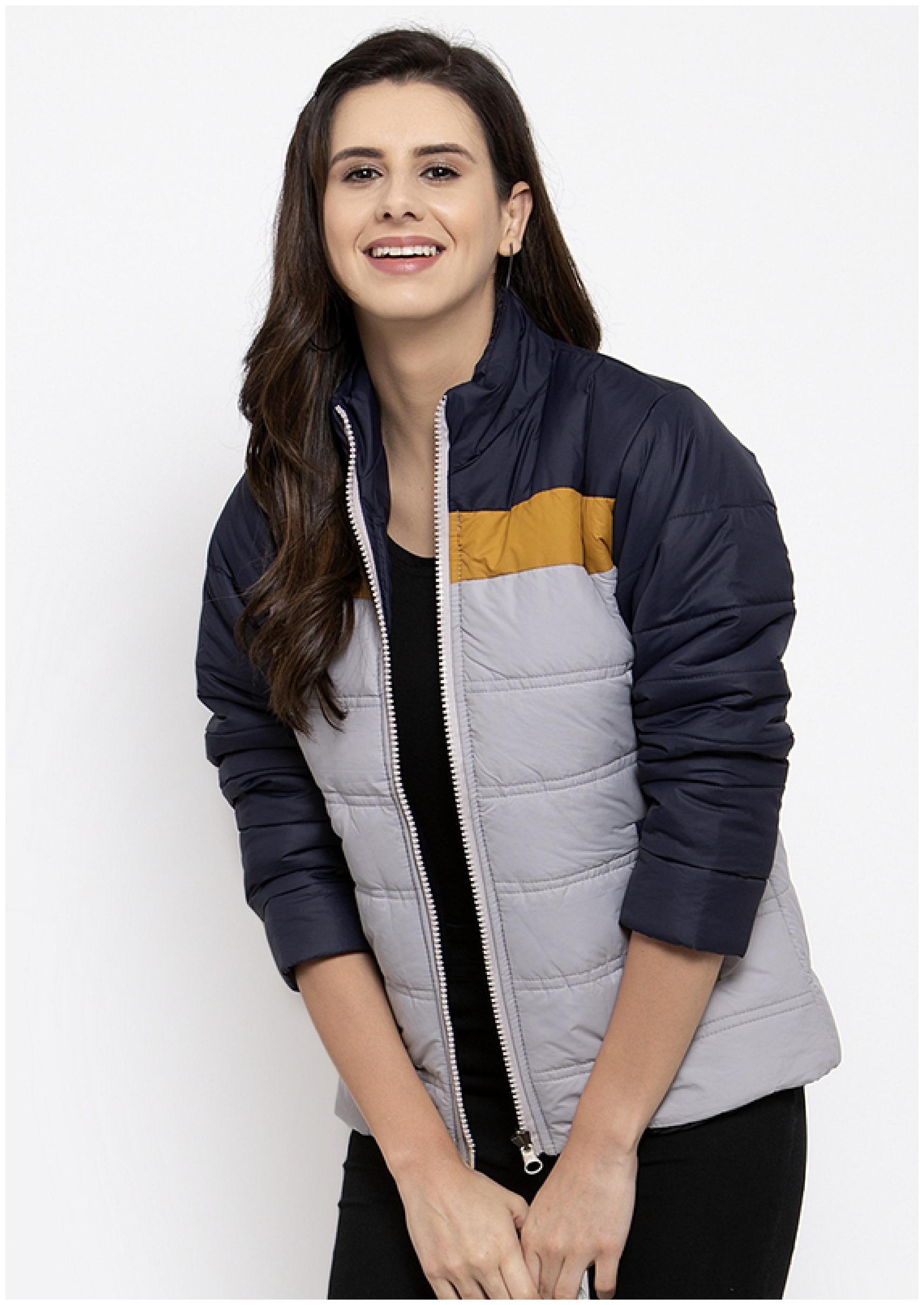 

VOXATI Women Colorblocked Puffer Jacket - Multi