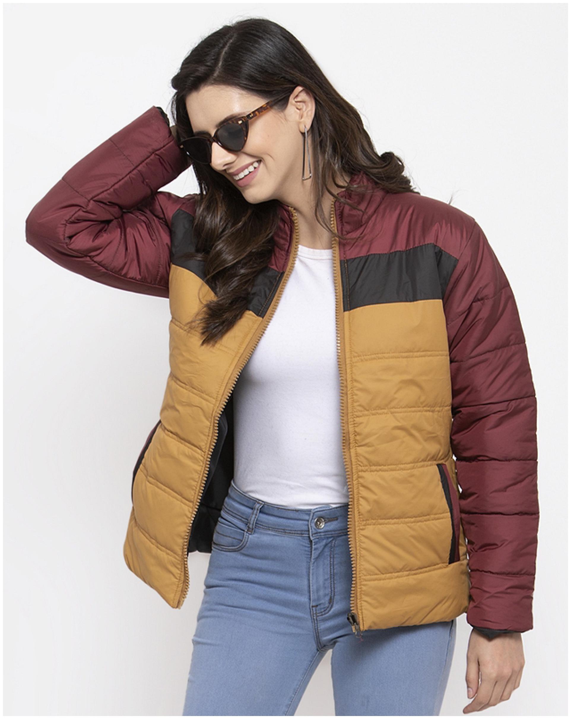 

VOXATI Women Colorblocked Puffer Jacket - Multi
