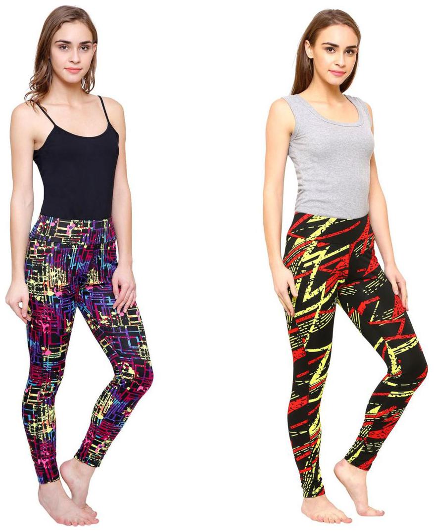 

Vritraz Women s Buttery Soft Popular 3D Digital Printed Full Length Legging (Pack of 2)