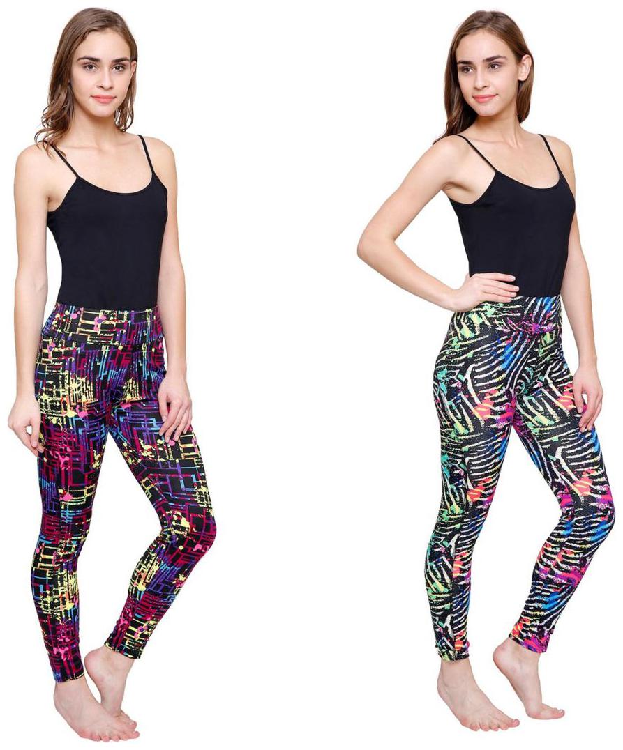 

Vritraz Women s Buttery Soft Popular 3D Digital Printed Full Length Legging (Pack of 2)