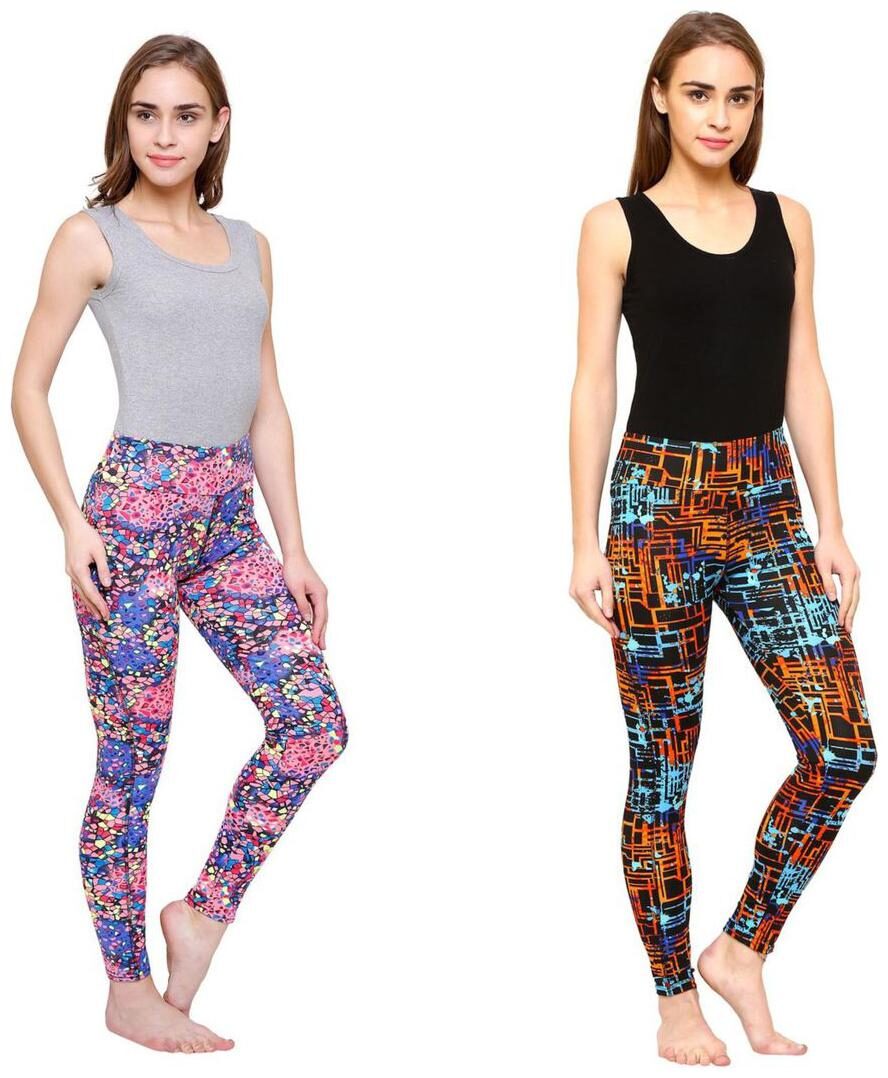 

Vritraz Women s Buttery Soft Popular 3D Digital Printed Full Length Legging (Pack of 2)