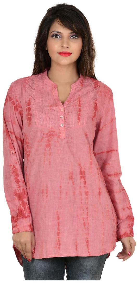 VS FASHION Women's Pink Tie Dye Full Sleeve Top