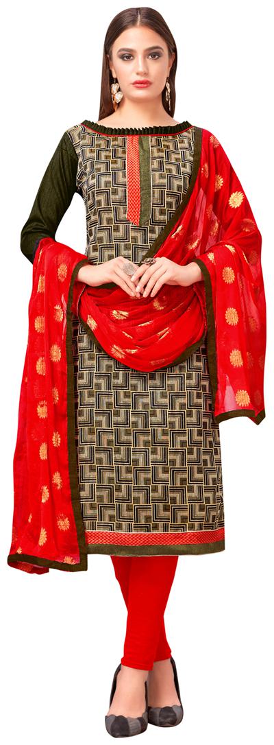 

VSALES Women Silk Printed Kurta Bottom Dupatta Multi
