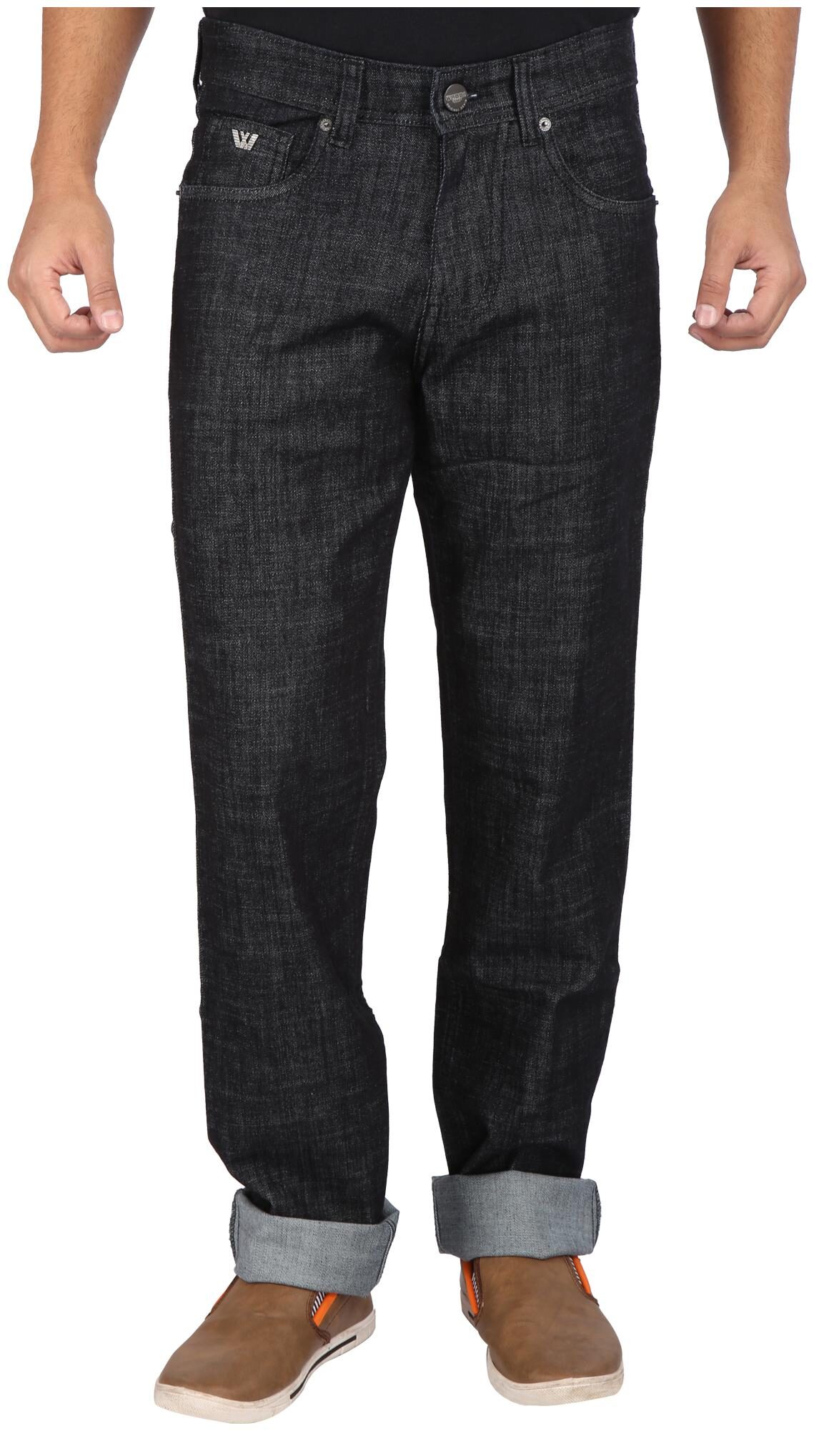 

Wabba Men Black Relaxed Fit Jeans