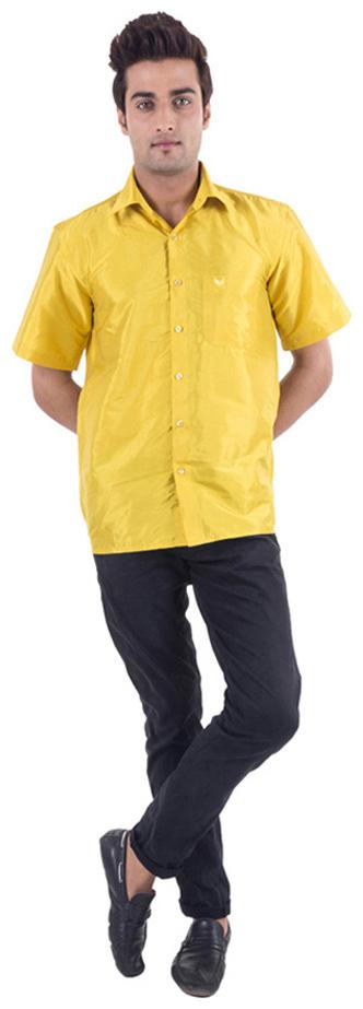 

WARRIOR Men Yellow Solid Regular Fit Casual Shirt