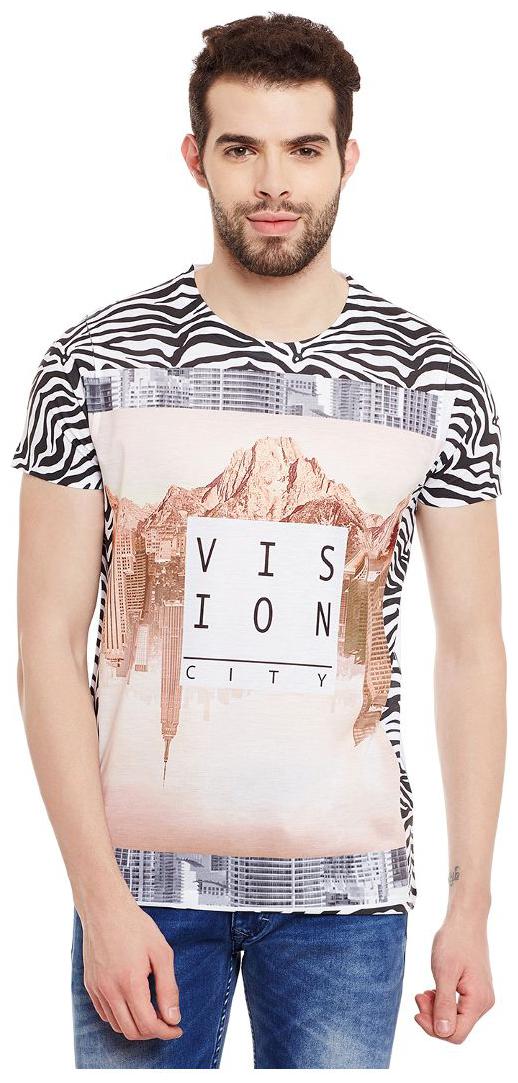 

Wear Your Mind Multicolour Polyester Printed Tshirt For Men