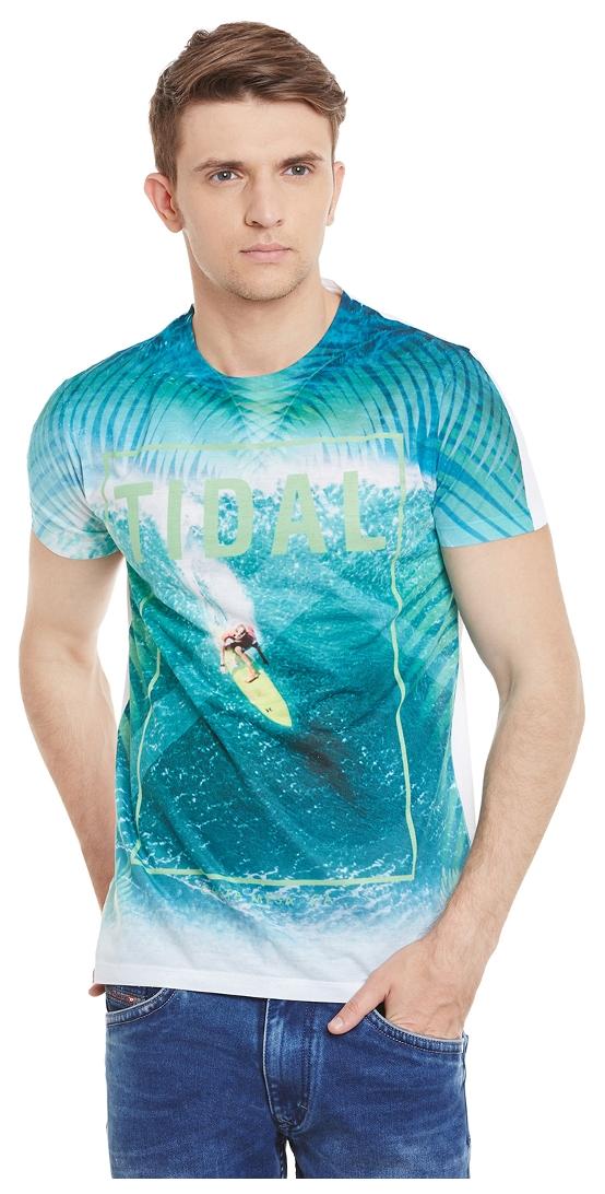 

Wear Your Mind Multicolor Polyester Printed Tshirt For Men