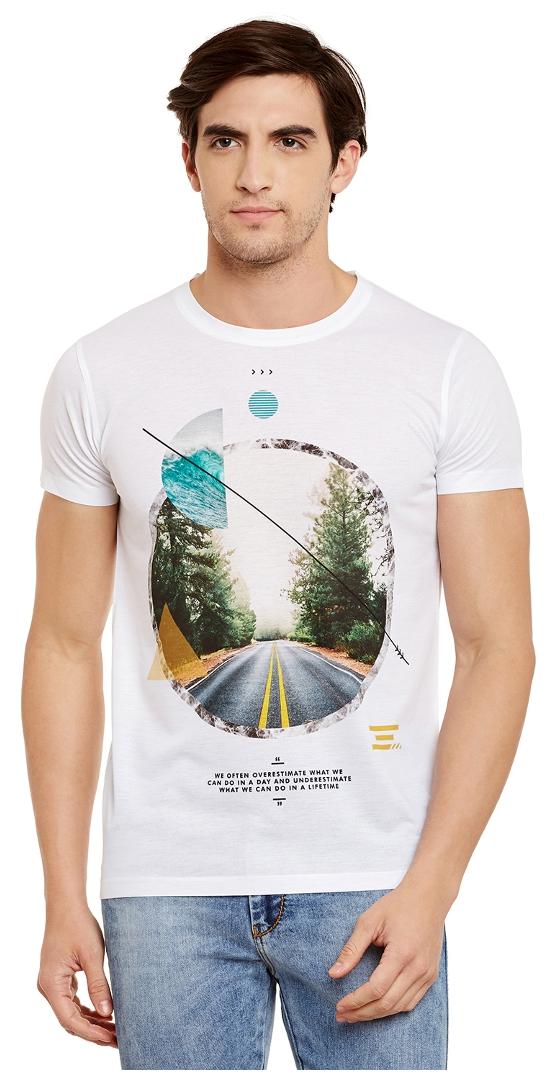 

Wear Your Mind Multicolour Polyester Tshirt For Men