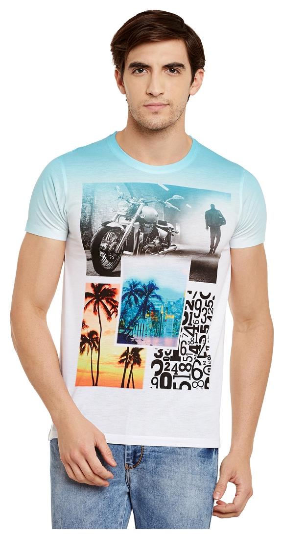 

Wear Your Mind Multicolour Polyester Tshirt For Men