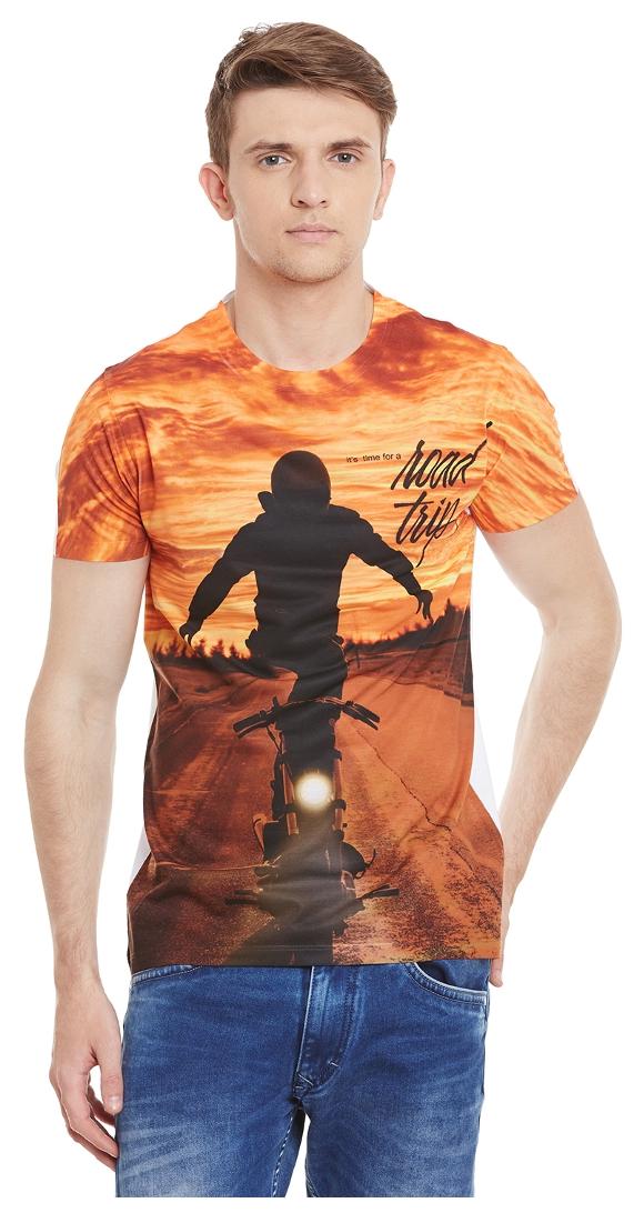 

Wear your Mind Men Brown Regular fit Polyester V neck T-Shirt - Pack Of 1