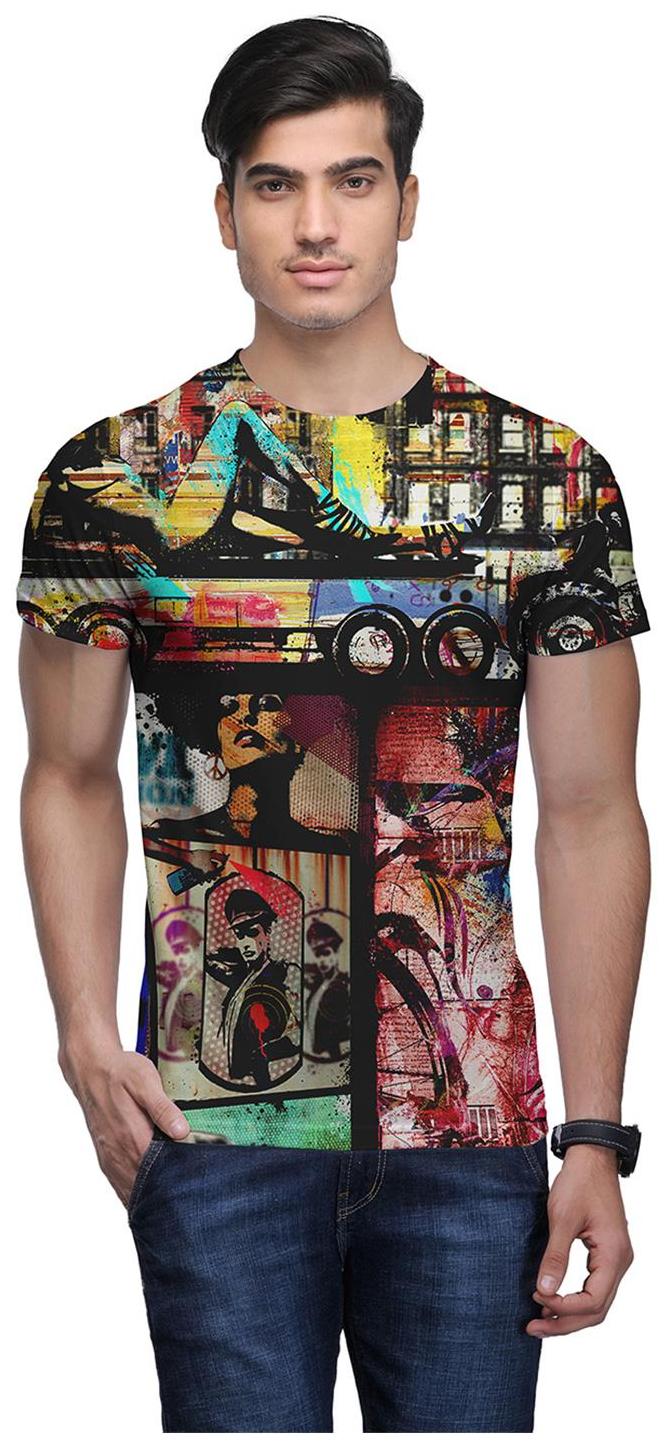 

Wear your Mind Men Black Regular fit Cotton Mandarin collar T-Shirt - Pack Of 1