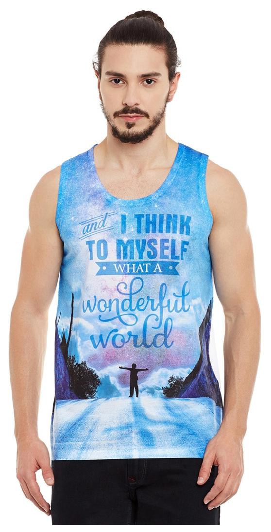 

Wear your Mind Men Blue Regular fit Polyester Round neck T-Shirt - Pack Of 1