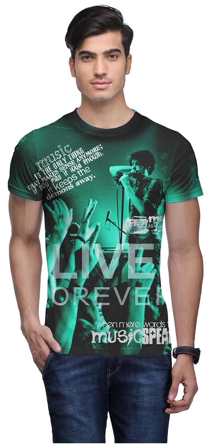 

Wear your Mind Men Green Regular fit Cotton Round neck T-Shirt - Pack Of 1