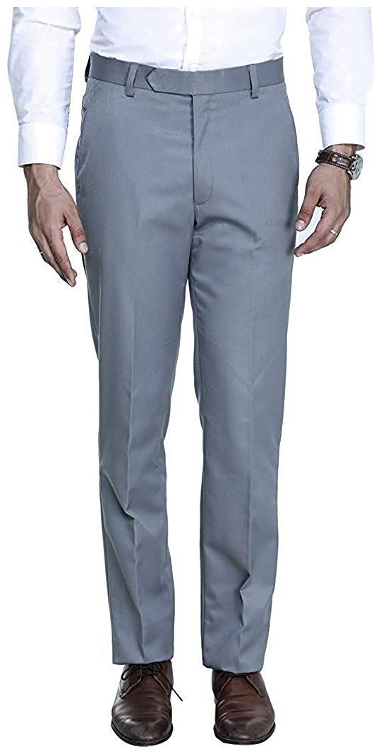 

WEARZA Men Solid Slim Fit Formal Trouser - Grey