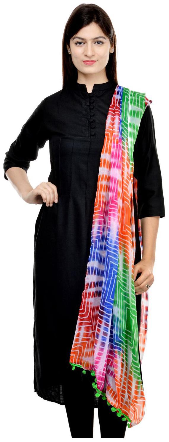 

Weavers Villa Printed Faux Chiffon Dupattas Abstract Design Women s Dupatta Scarf Stole