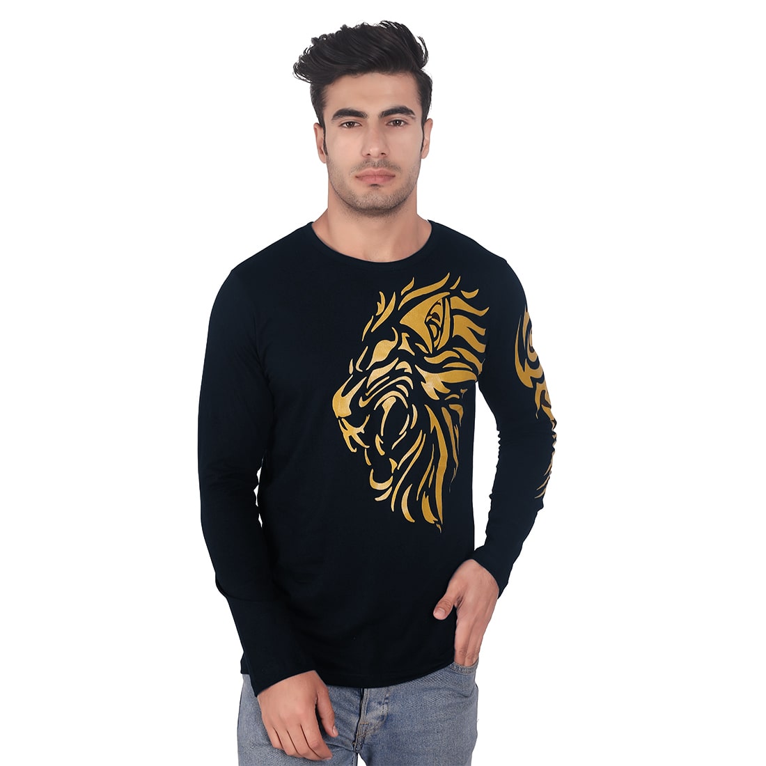 

WEFT Men Navy blue Regular fit Cotton Round neck T-Shirt - Pack Of 1