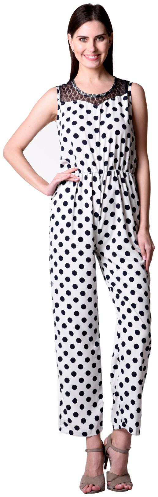 

Westrobe Polka dots Jumpsuit - White