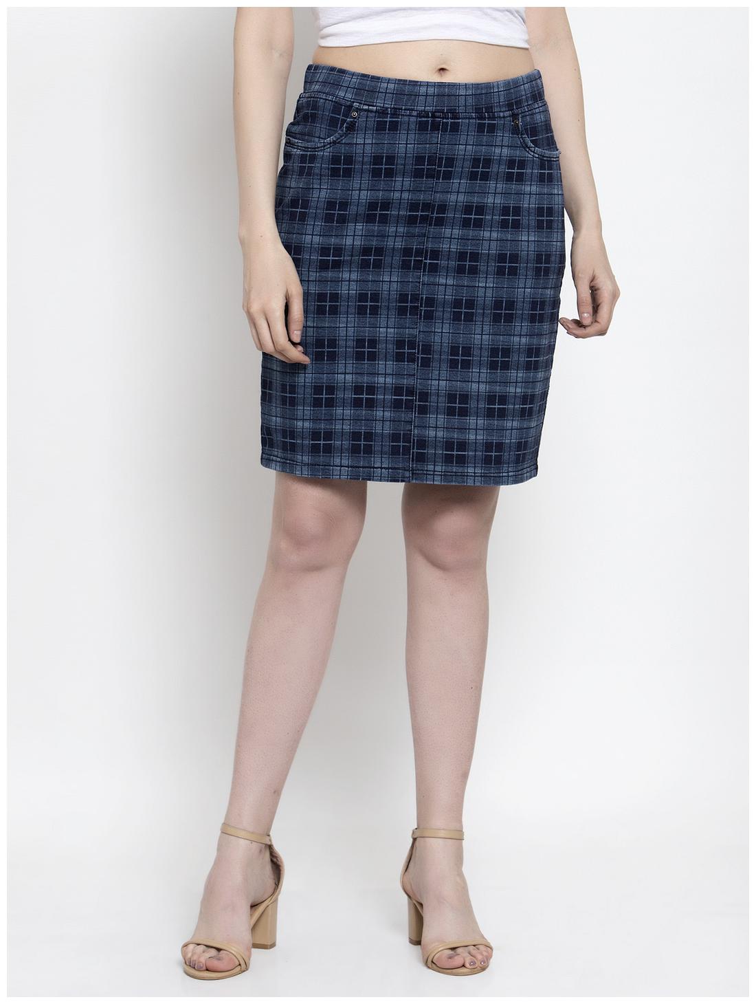 

Westwood Checked Straight skirt Mini Skirt - Blue
