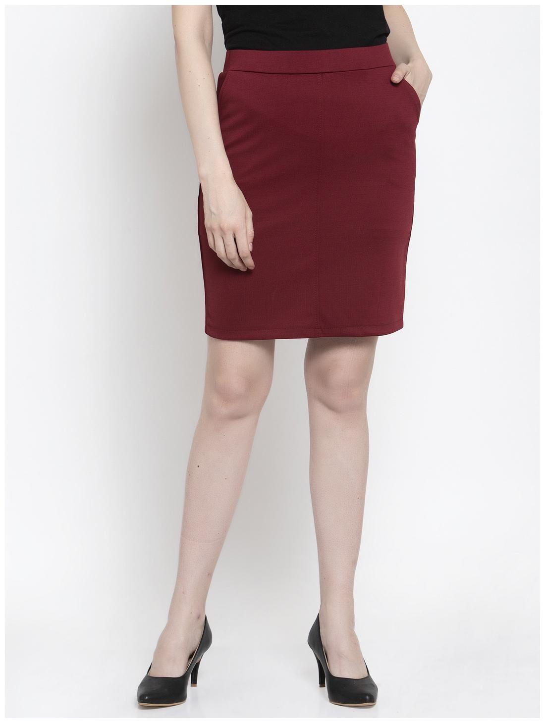 

Westwood Solid Straight skirt Mini Skirt - Maroon