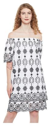 

Oxolloxo White Solid A-line dress