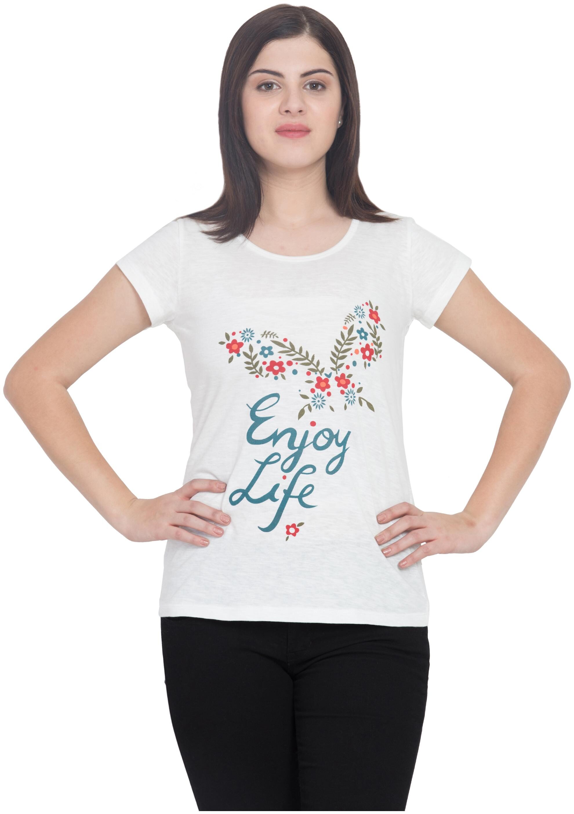 

STITCH VASTRA Women Printed A-line top - White