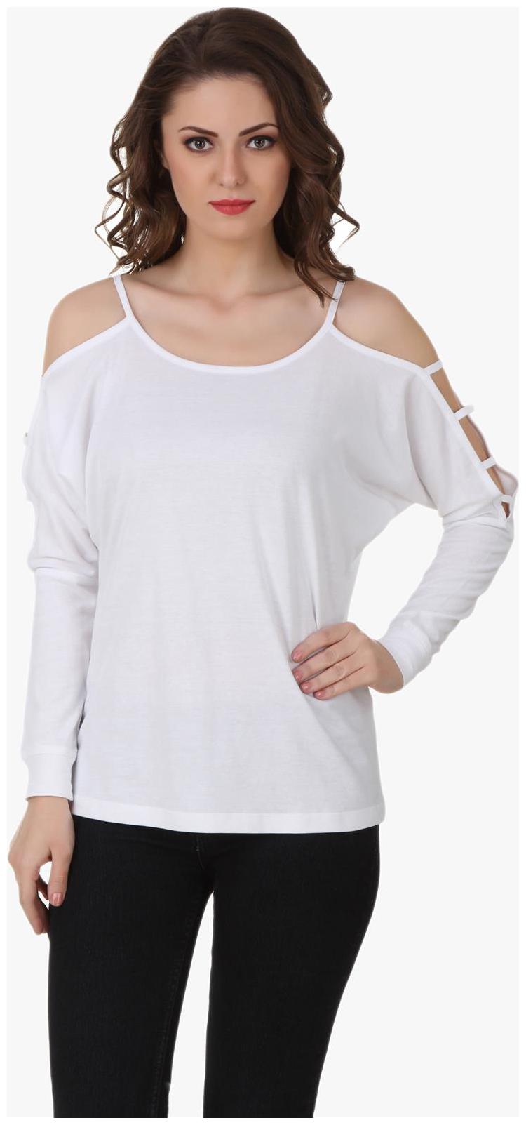 

Texco White Cut Out Work Batwing Sleeve Top