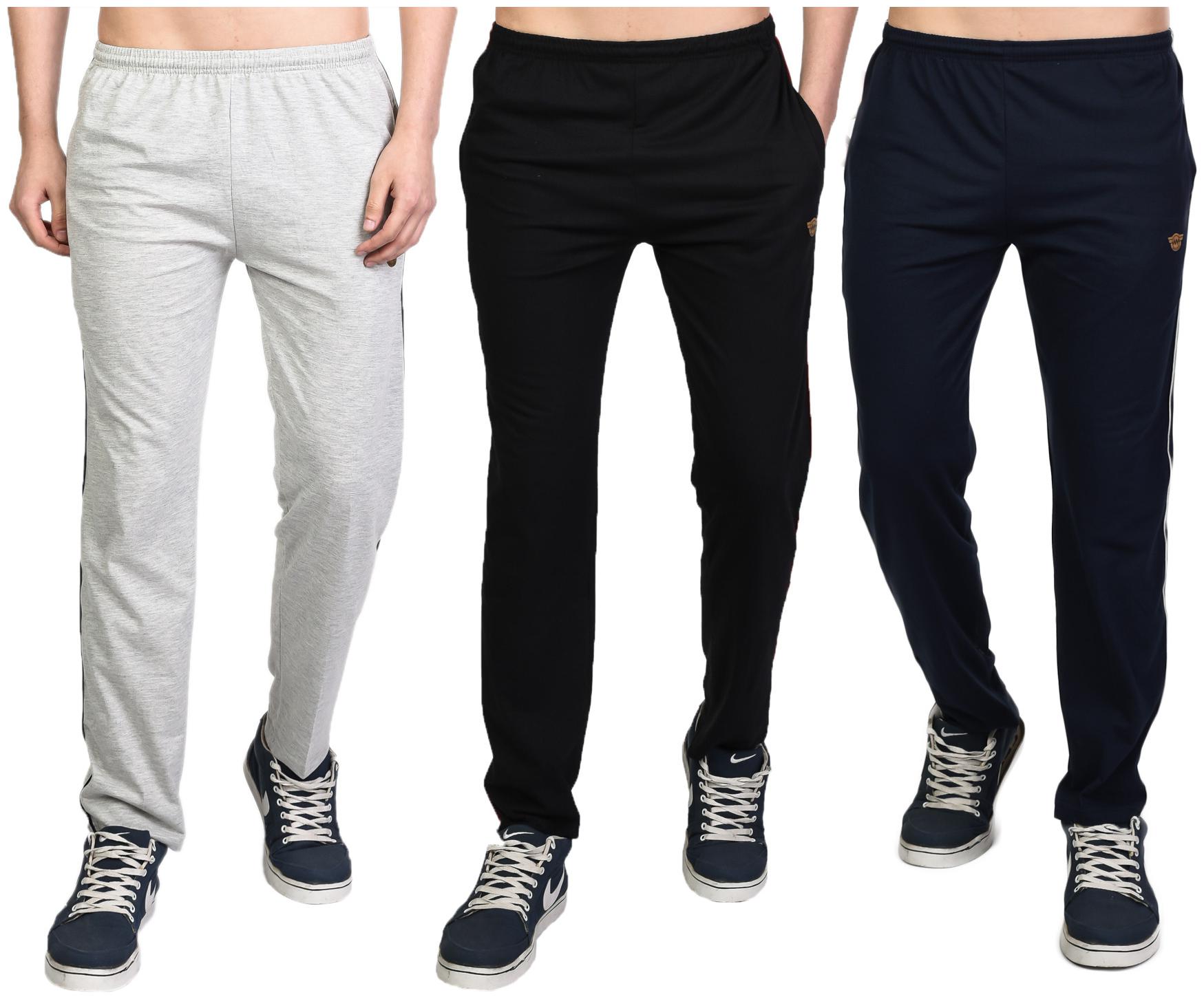 

White Moon Men s Slim Fit Jogger Lower Track Pants for Gym Running Athletic Casual Wear Combo Pack of 3 for Men