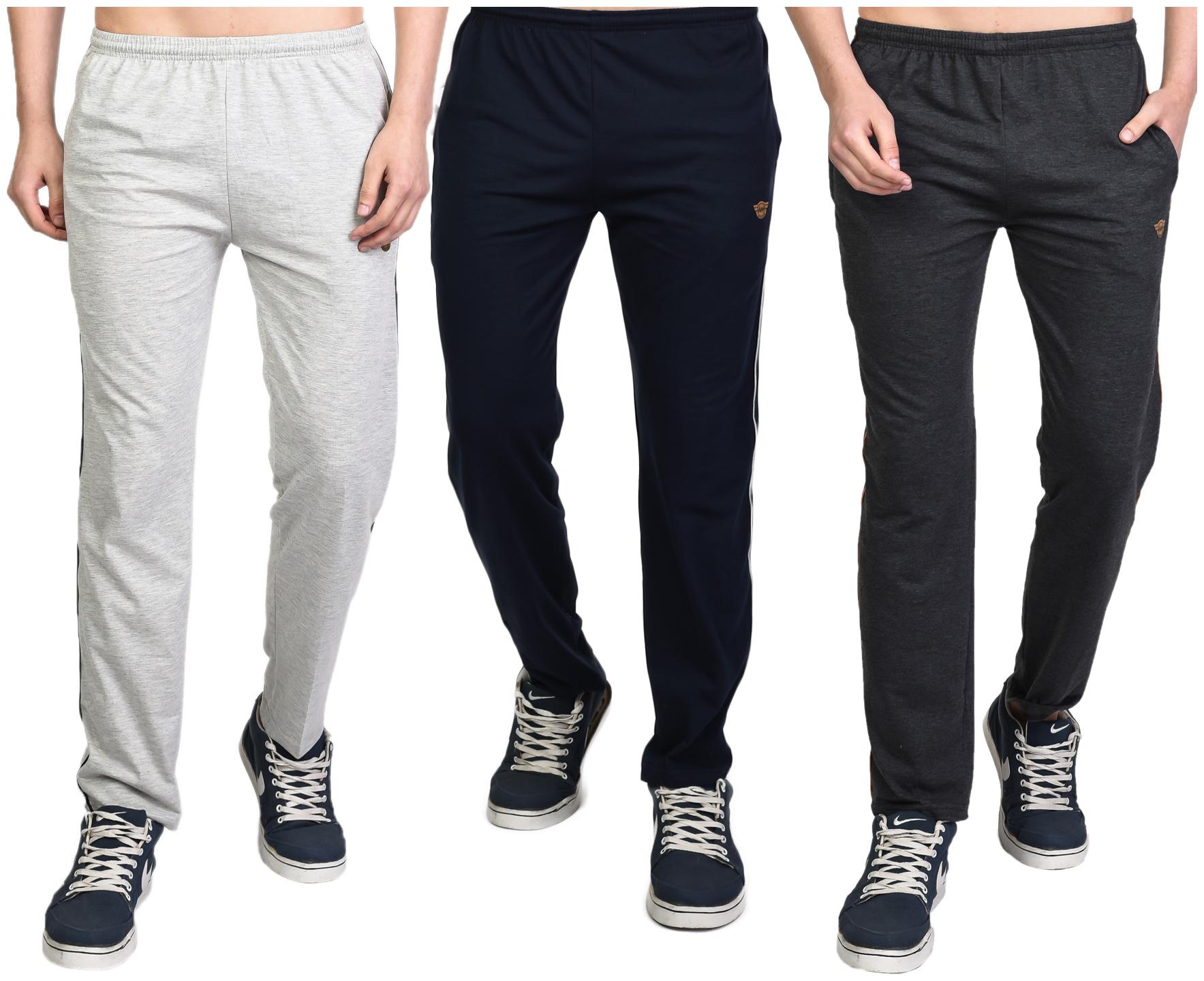 

White Moon Men s Slim Fit Jogger Lower Track Pants for Gym Running Athletic Casual Wear Combo Pack of 3 for Men