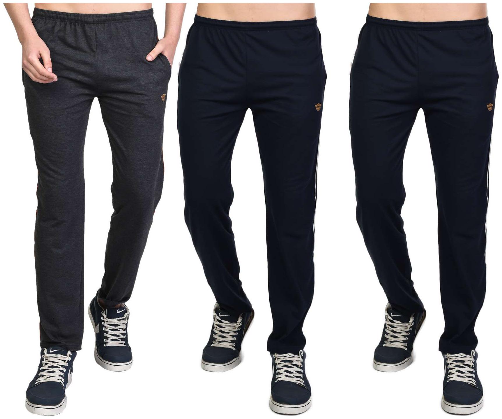 

White Moon Men s Stylish Slim Fit Jogger Lower Track Pants for Gym Running Athletic Casual Wear Joggers Combo Pack of 3 for Men