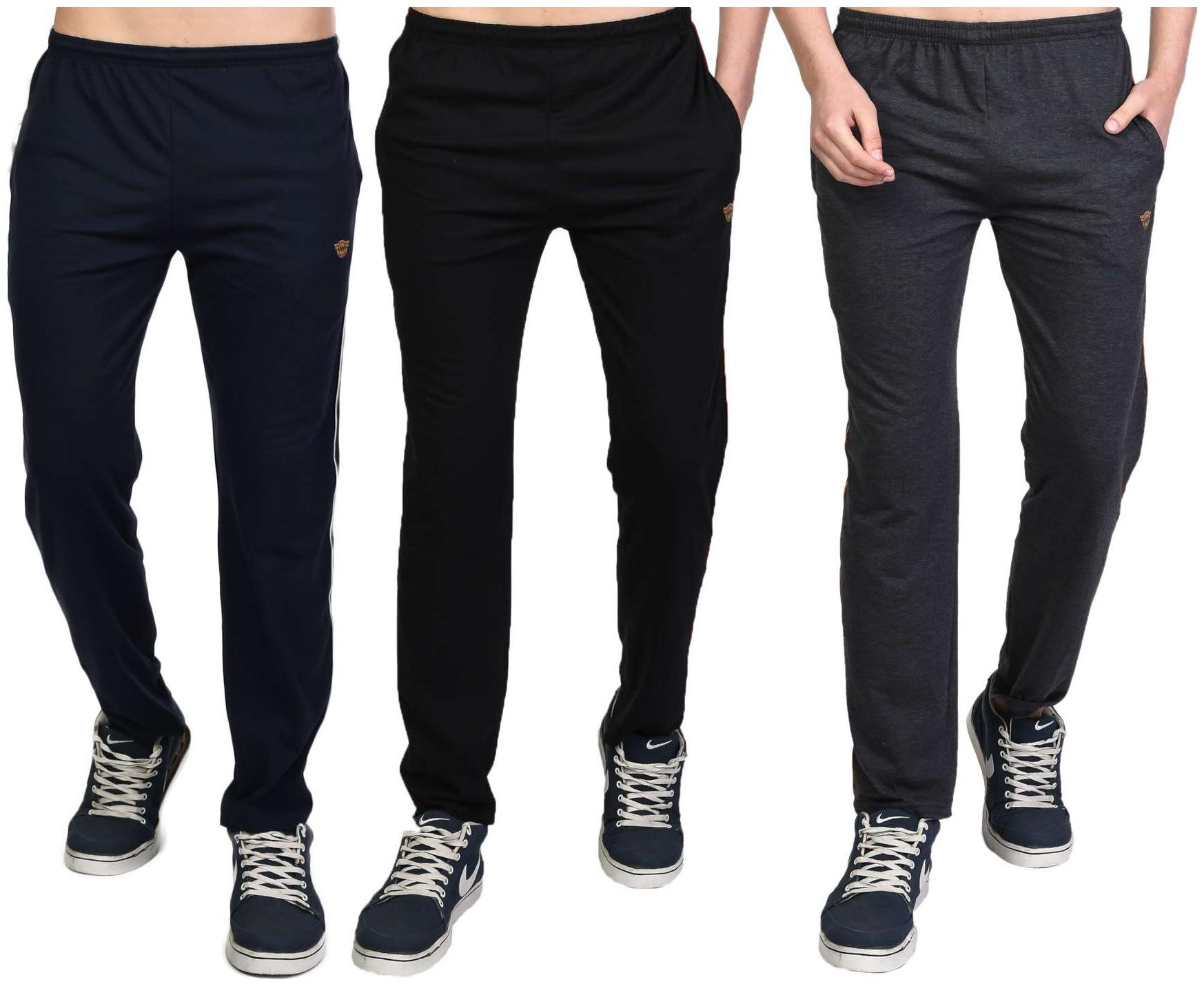 

WHITEMOON Men Black Solid Regular fit Track pants