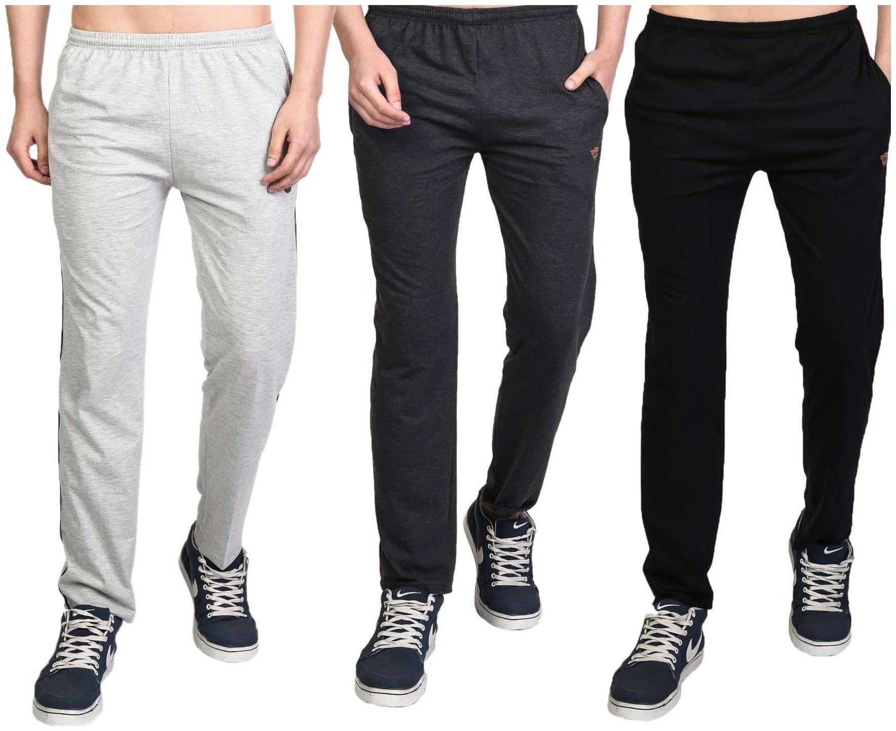 

White Moon Men s Stylish Slim Fit Jogger Lower Track Pants for Gym Running Athletic Casual Wear Joggers Combo Pack of 3 for Men