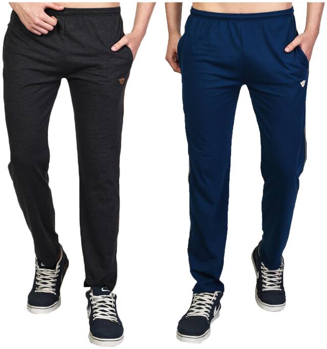 WHITE MOON Men Multi Solid Regular fit Track pants