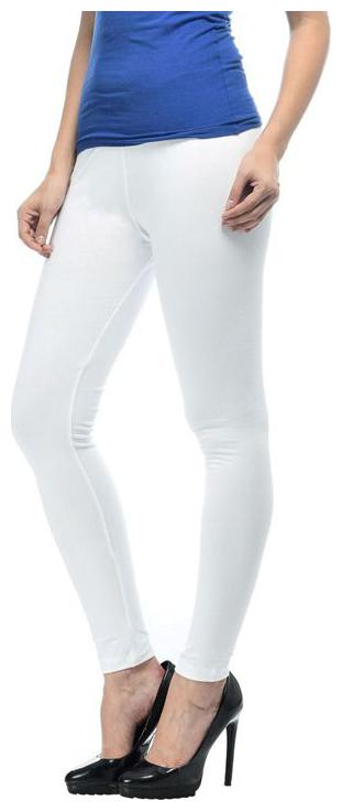 

White Premium Cotton Churidar Leggings - FREE SIZE