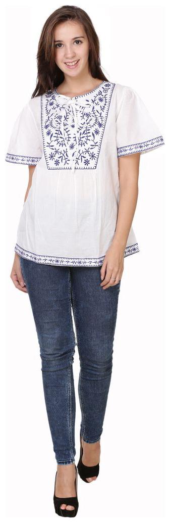 

Sukuma Women Printed Regular top - White