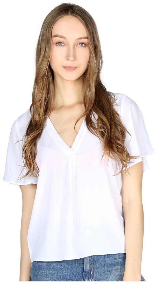 London Rag Women Solid Regular top - White