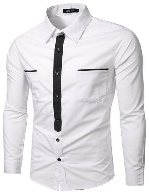 

WHITE TIE CUT SLIM FIT PARTY WEAR COTTON SHIRT