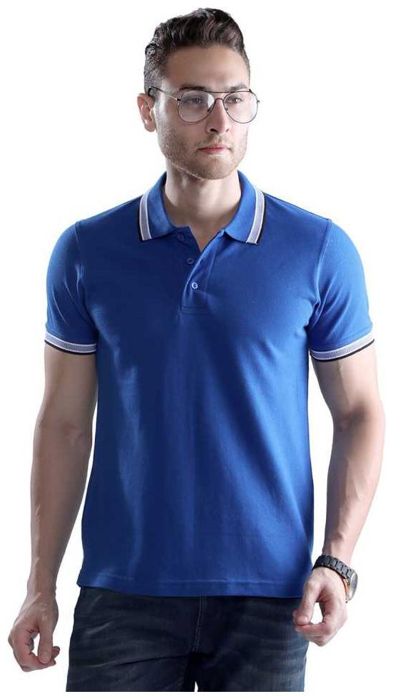 

Wild Horn Men Blue Regular fit Cotton Polo collar T-Shirt - Pack Of 1