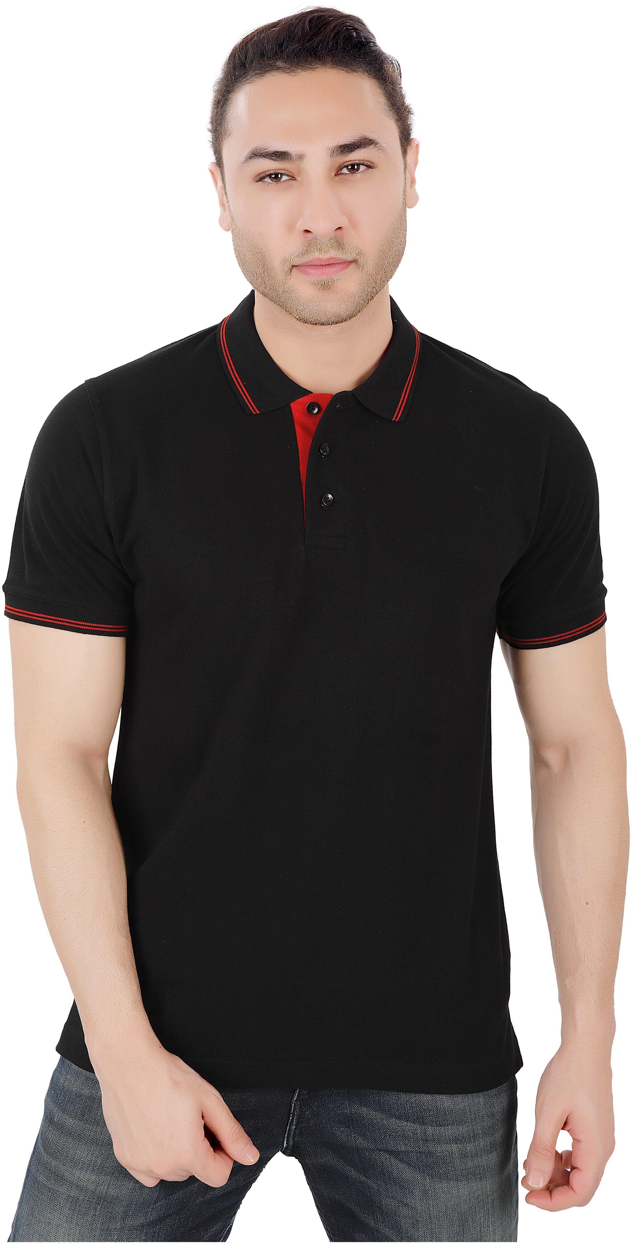 

Wild Horn Men Black Regular fit Cotton Polo collar T-Shirt - Pack Of 1