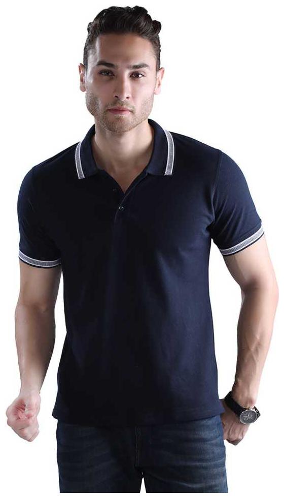 

Wild Horn Men Navy blue Regular fit Cotton Polo collar T-Shirt - Pack Of 1