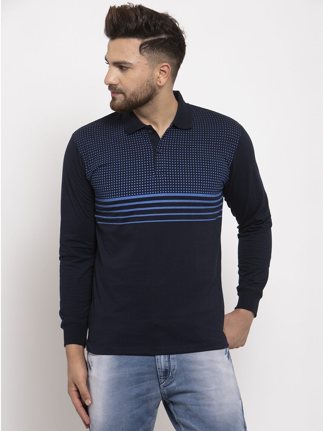 

Wild West Men Navy blue Regular fit Cotton Polo collar T-Shirt - Pack Of 1