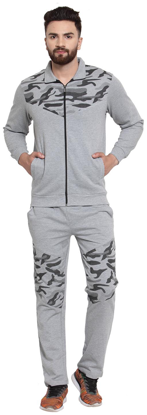 

Wild West Men Grey Printed Regular Fit Track Suit