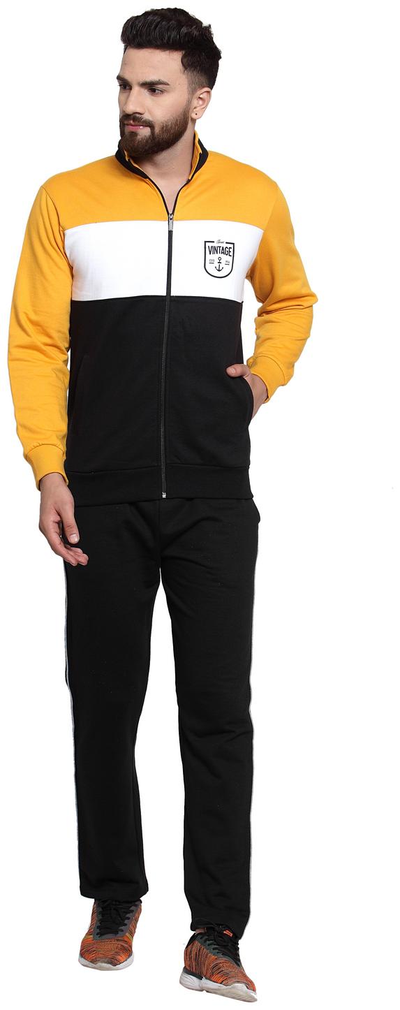 

Wild West Men Multicolor Collar Zippered Tracksuit