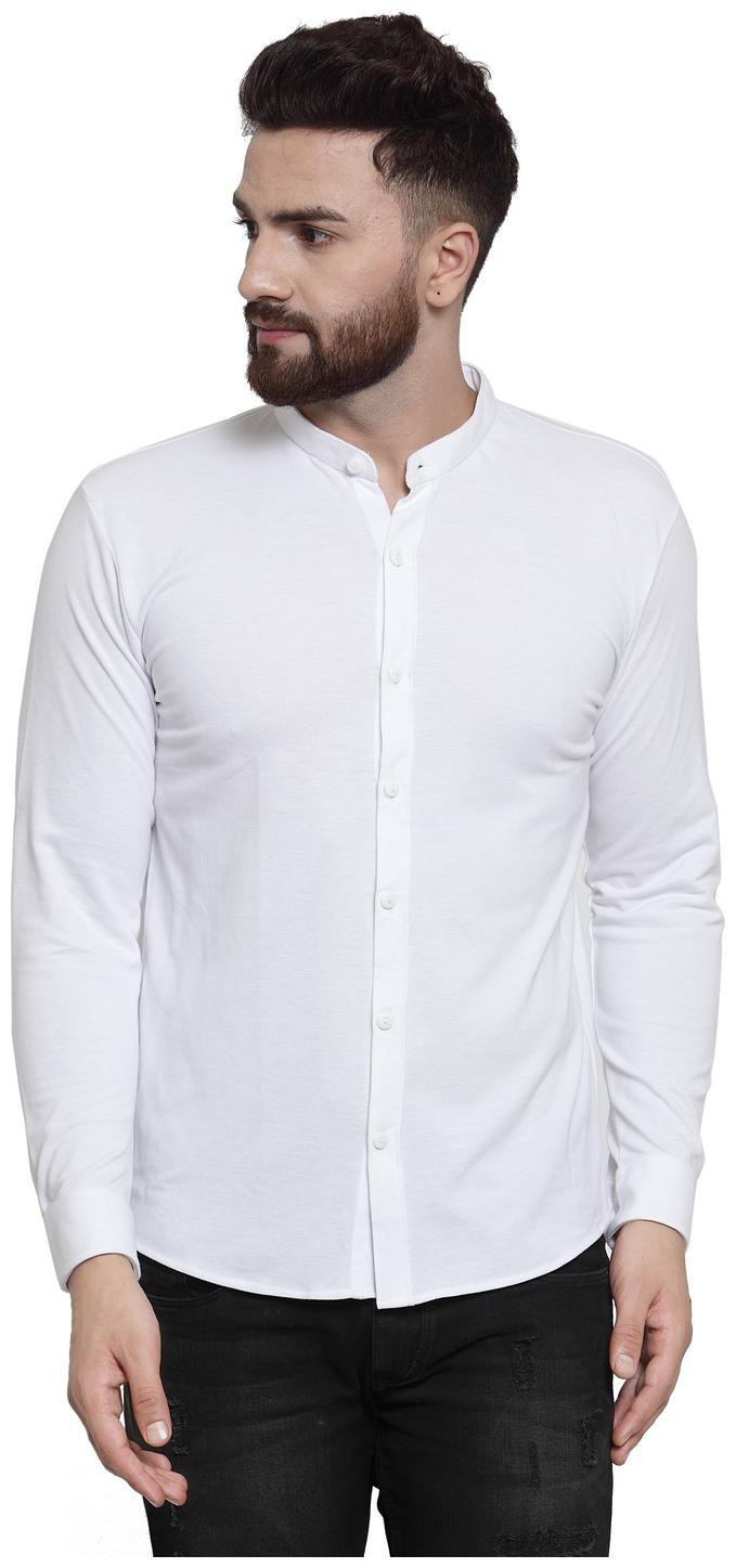 

Wild West Men White Solid Regular Fit Casual Shirt