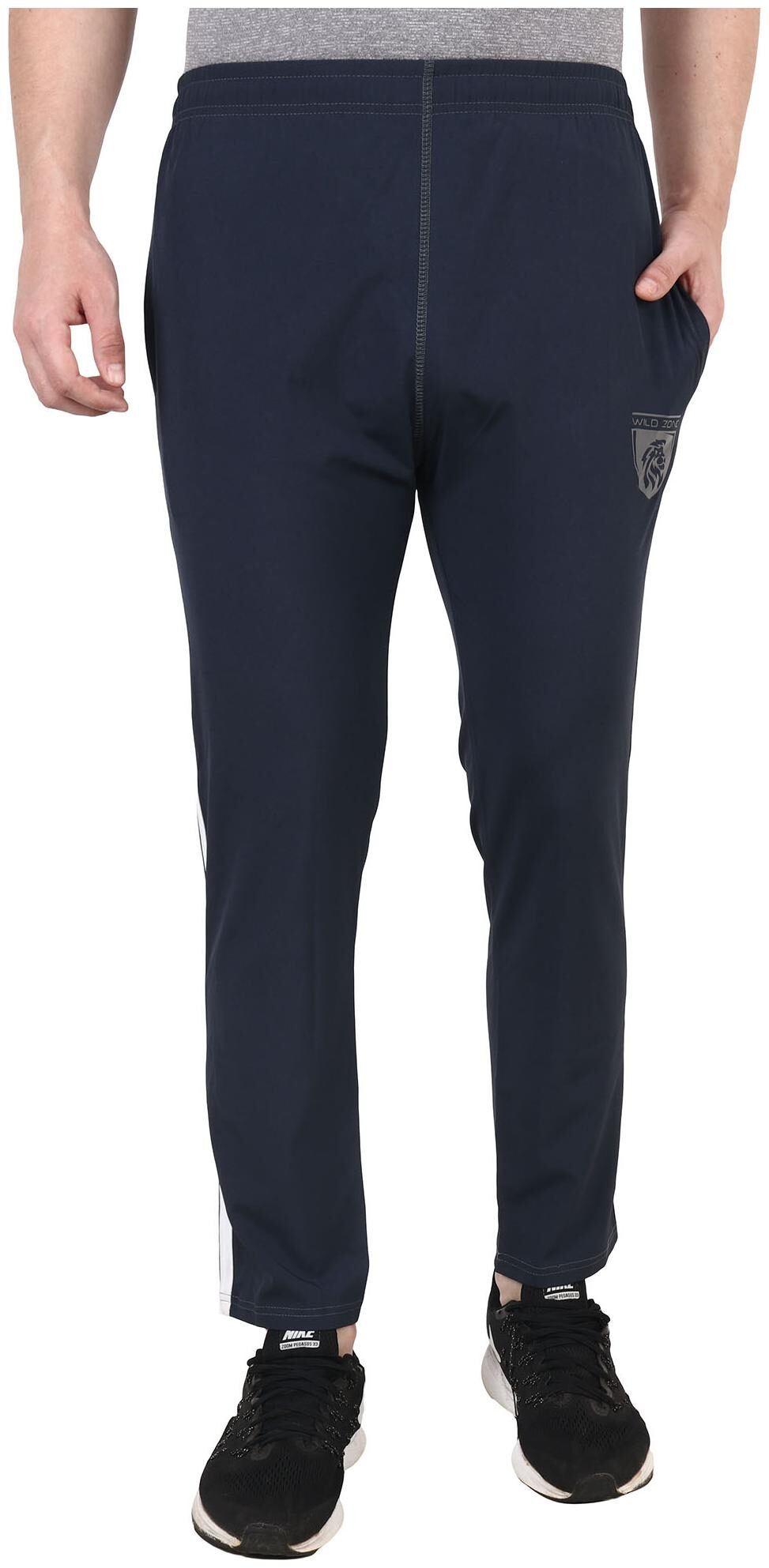 

WILDZONE Men Blue Solid Regular fit Track pants