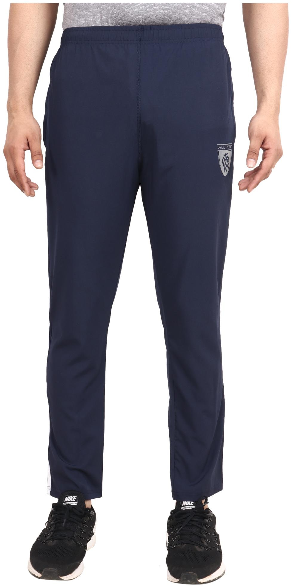 

WILDZONE Men Blue Solid Regular fit Track pants