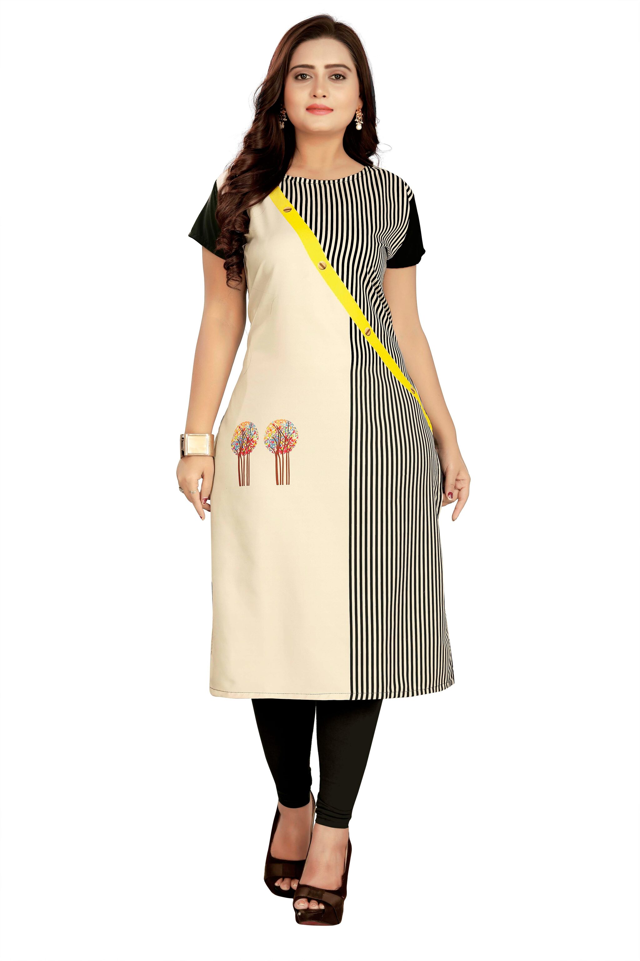 

Winnifred Women Multi Striped Straight Kurti