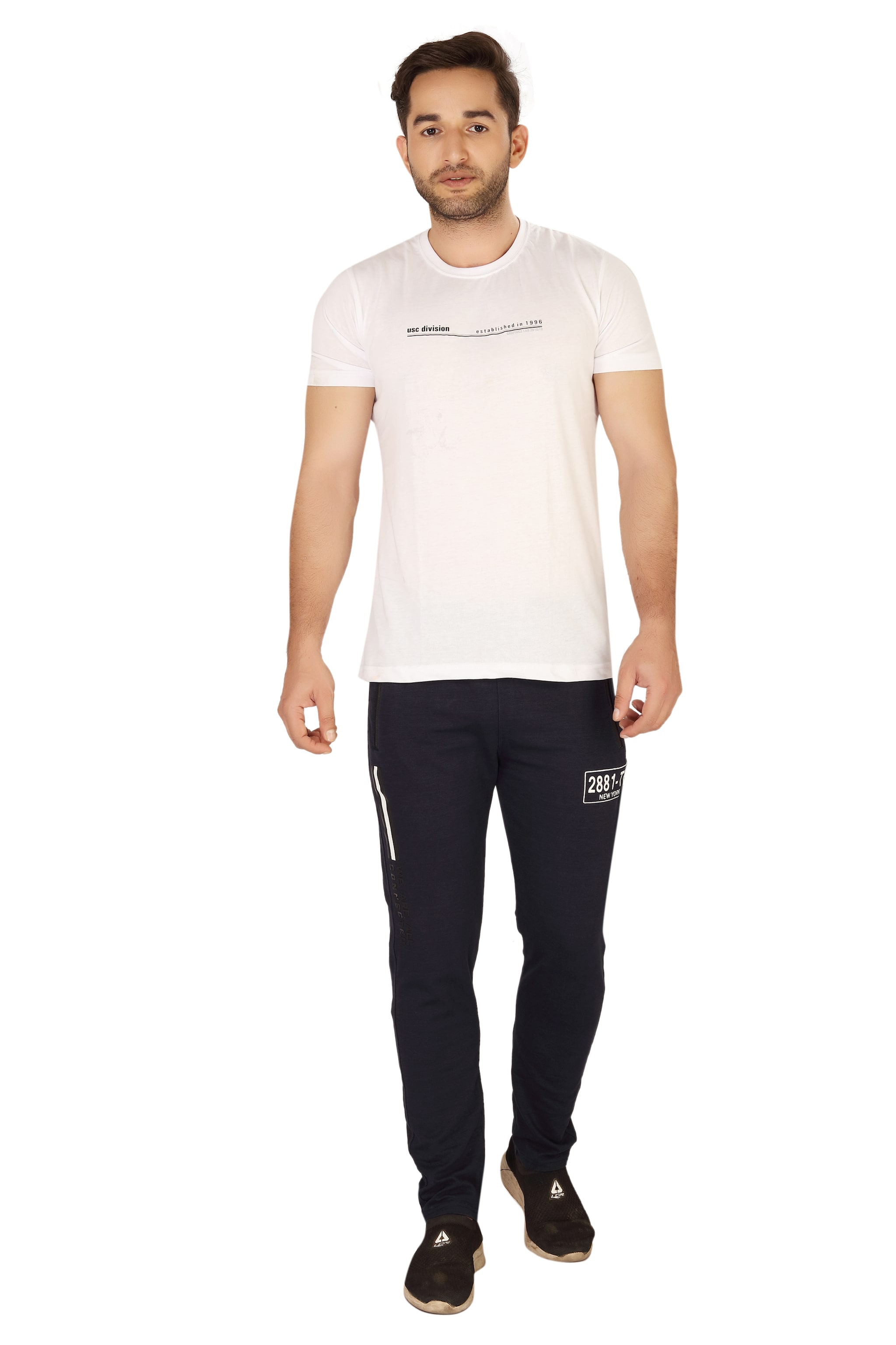

WINOUT Men Black Solid Slim fit Track pants